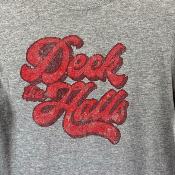 Brisco Brands Holiday Deck The Halls Graphic Shirt Christmas Matching Top Small - Picture 6 of 8